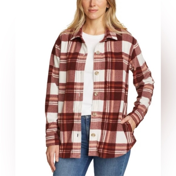 Eddie Bauer Tops - Eddie Bauer Ladies' Microfleece Button-Up Shirt
